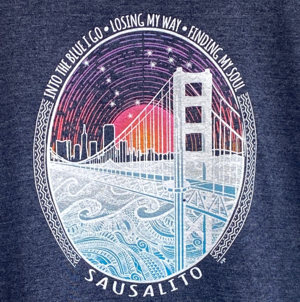 Eons Sausalito Golden Gate Bridge Unisex Long Sleeve T Shirt