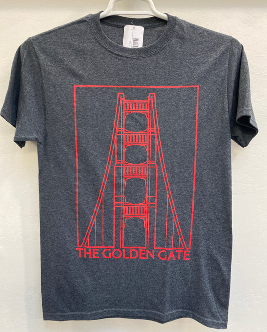 Line Golden Gate Bridge Unisex Short Sleeve T Shirt