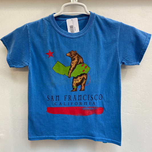 San Francisco California Surfer Bear Kids' Short Sleeve T Shirt