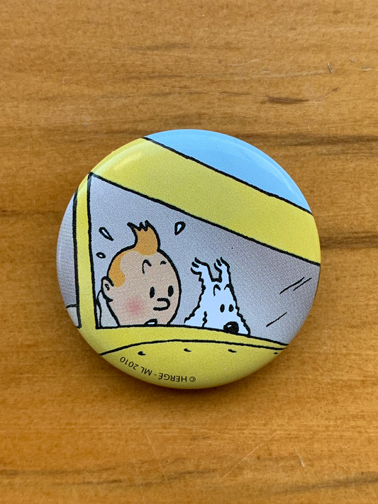 Tintin and Snowy Yikes Moment Button