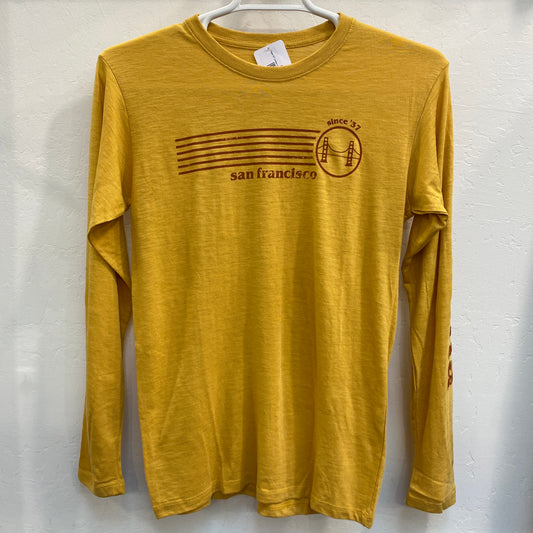 Uggo SF Unisex Long Sleeve T Shirt Mustard