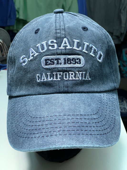 Sausalito Est. 1893 Distressed 100% Cotton Cap