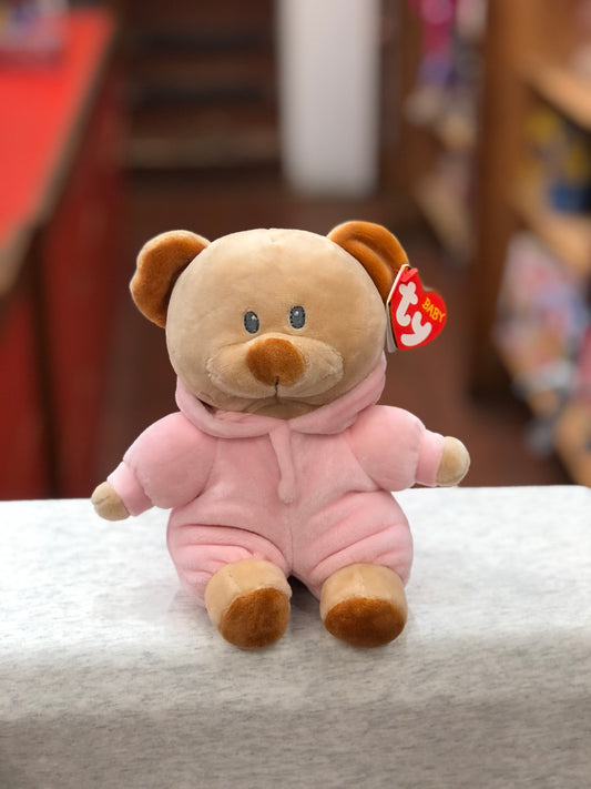 Ty Baby PJ Bear Pink Plush 6"