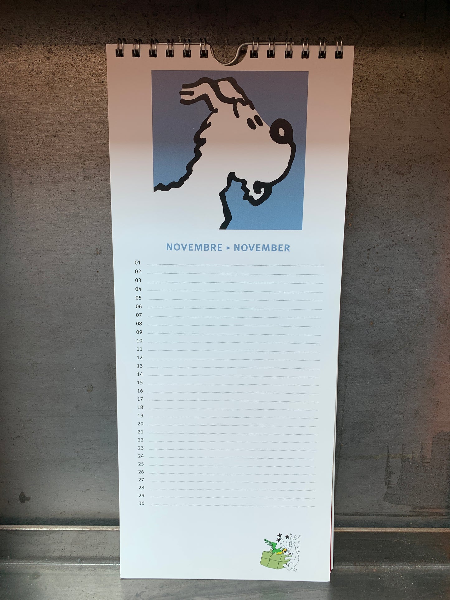 Tintin Perpetual Birthday Calendar