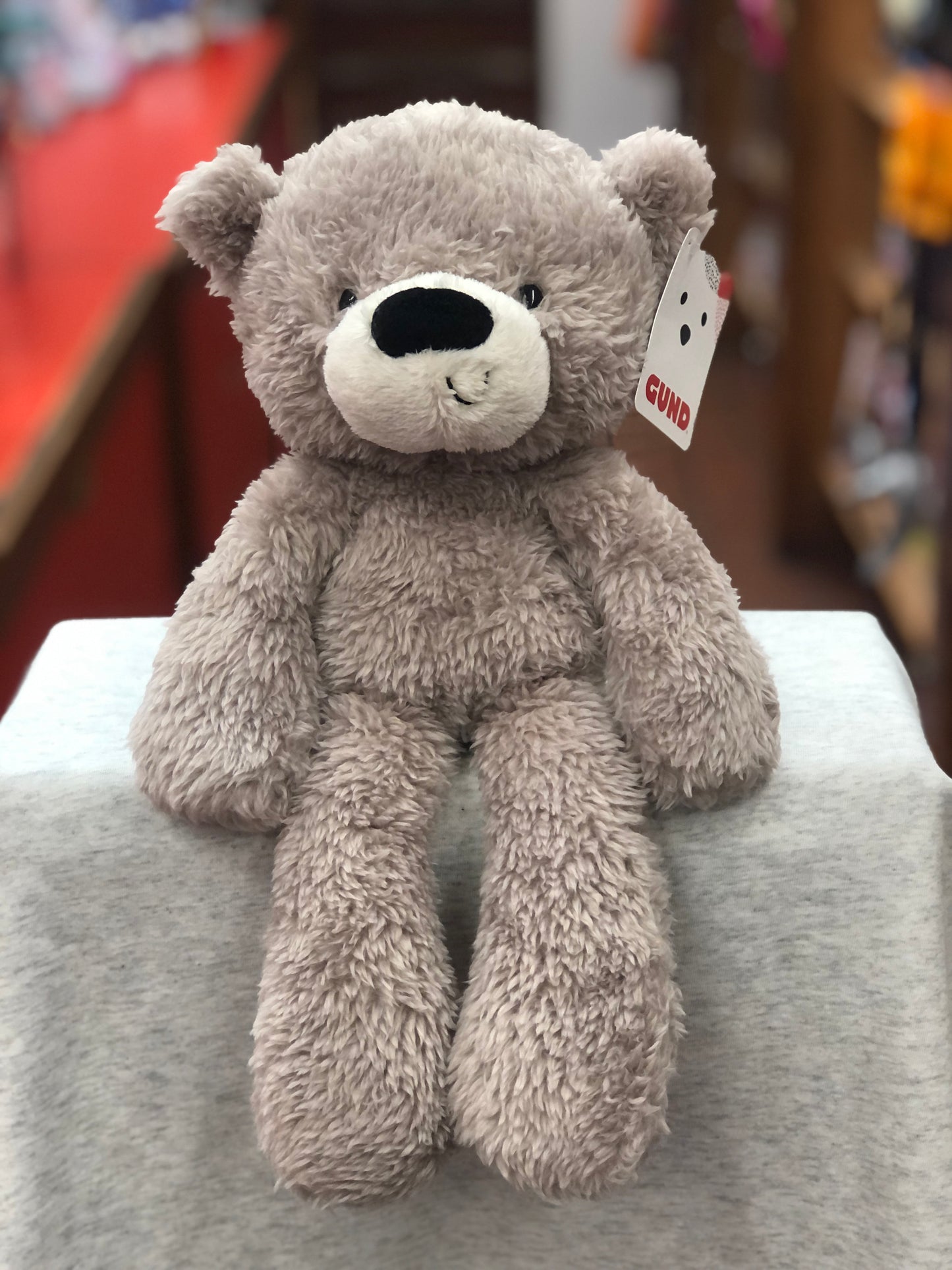 Gund Fuzzy Bear Gray Plush 13.5"