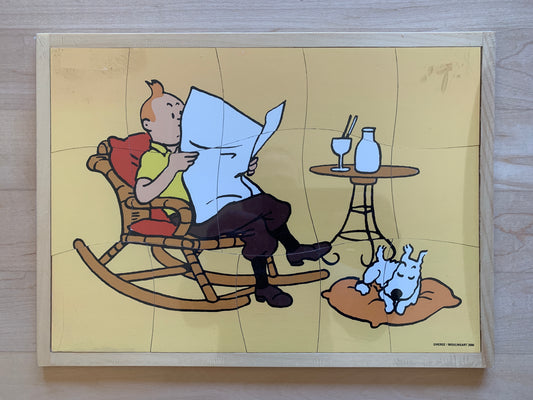 Tintin and Snowy Kid's Wood Puzzle