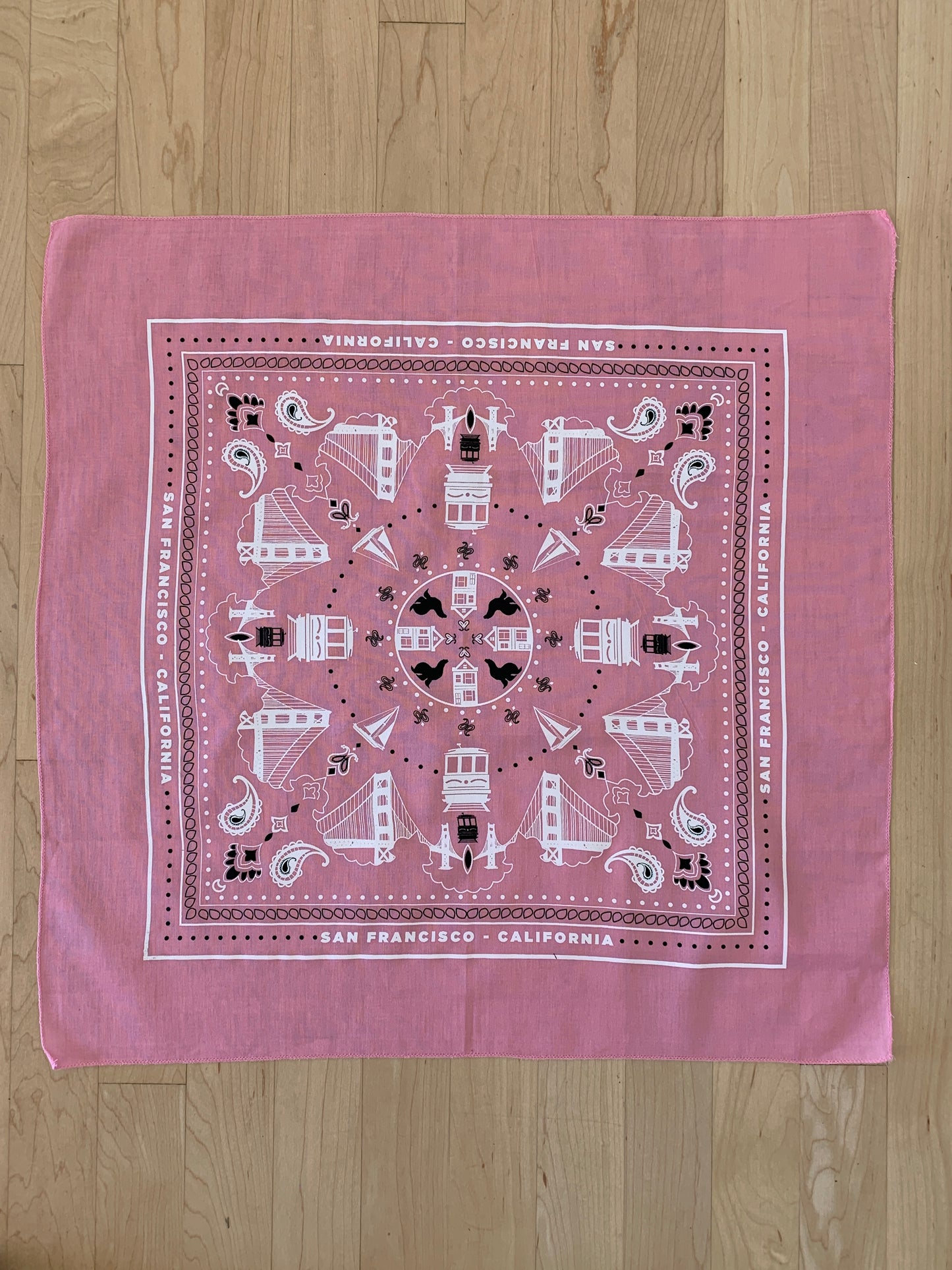 San Francisco Landmarks Cotton Bandana