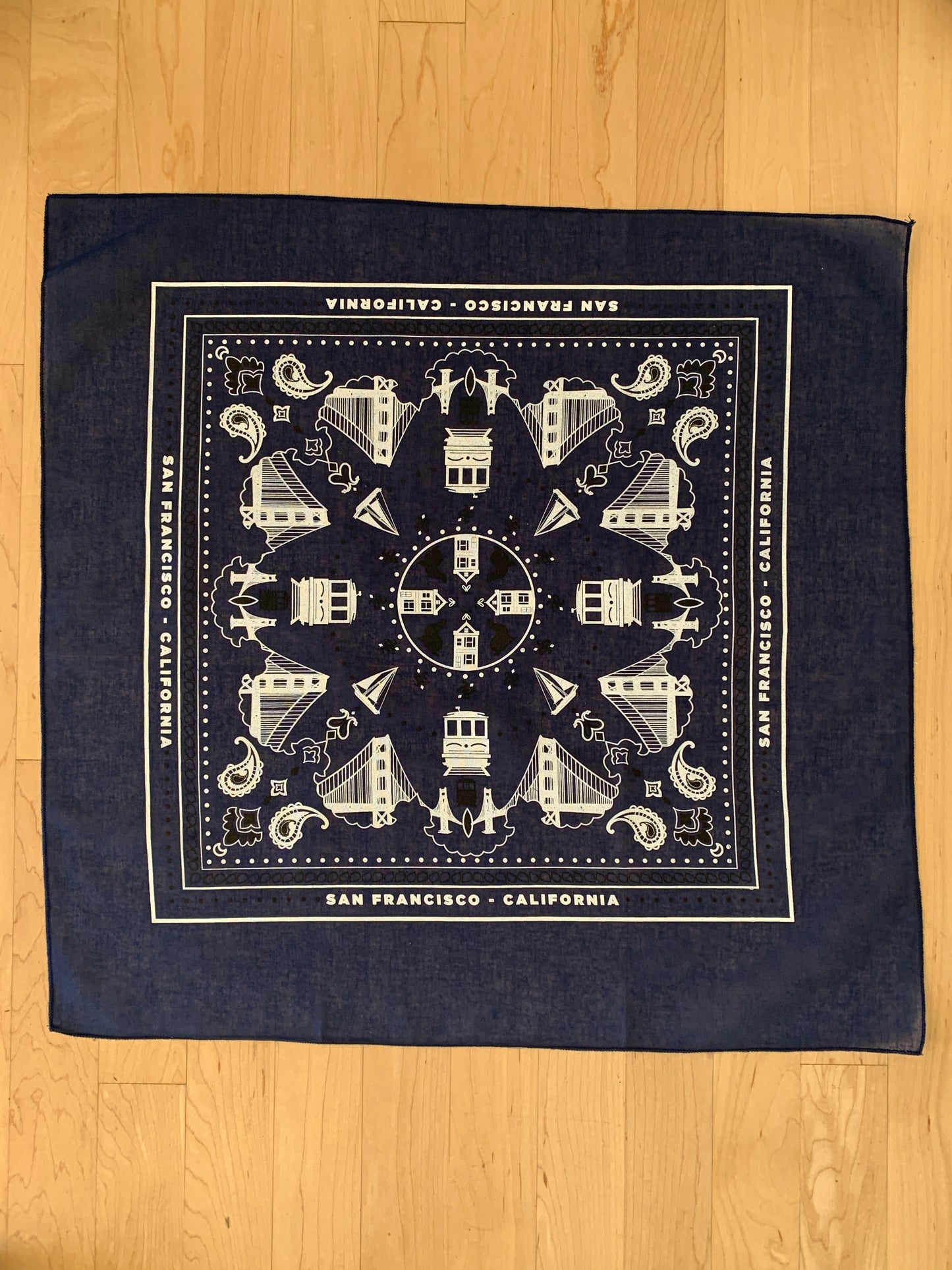 San Francisco Landmarks Cotton Bandana