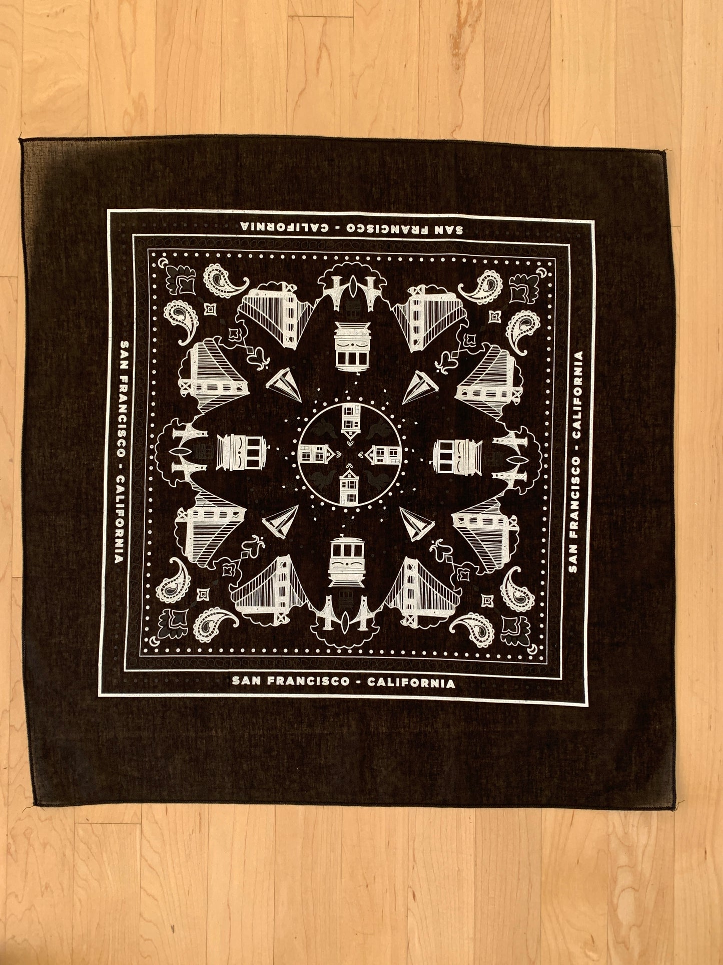 San Francisco Landmarks Cotton Bandana