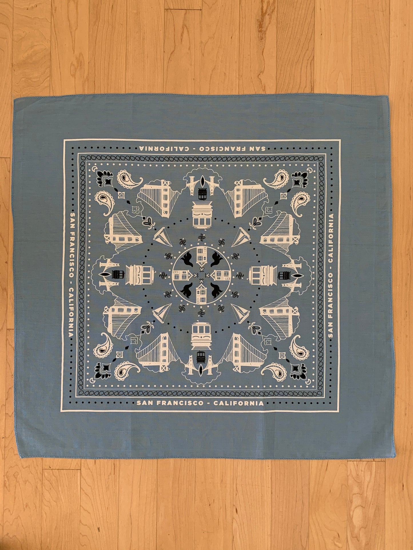 San Francisco Landmarks Cotton Bandana