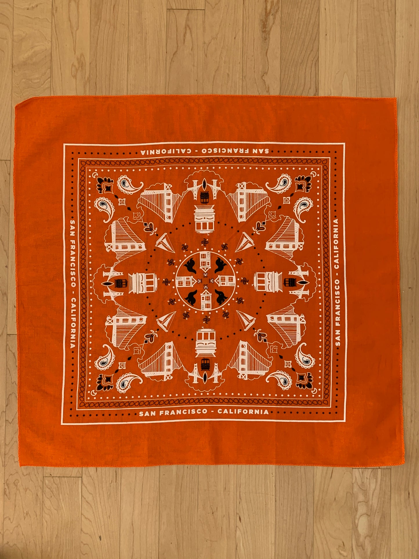 San Francisco Landmarks Cotton Bandana