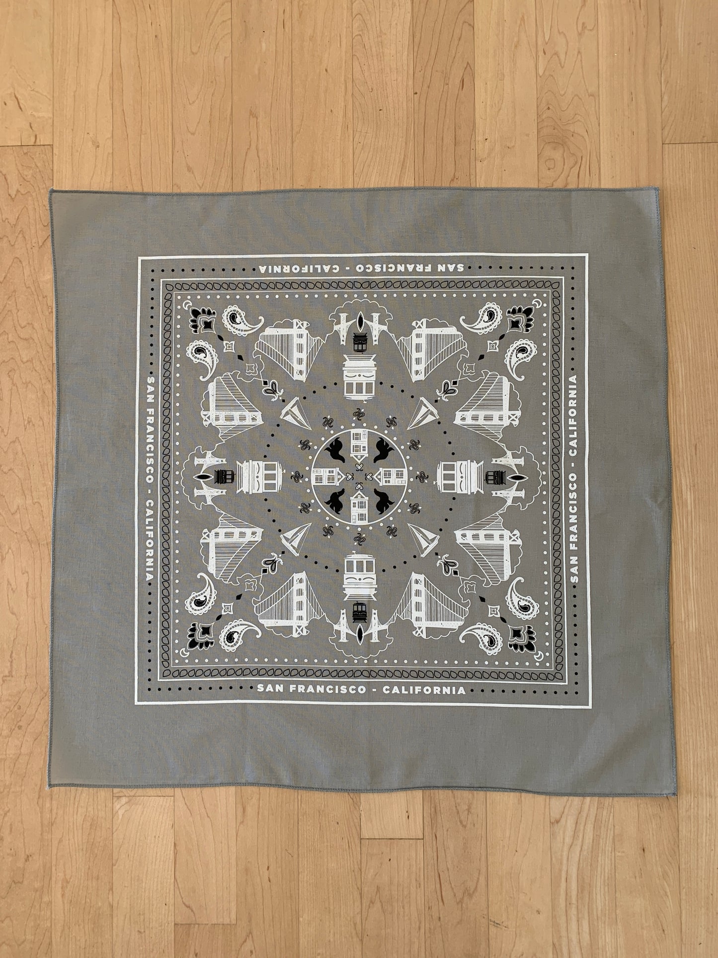 San Francisco Landmarks Cotton Bandana