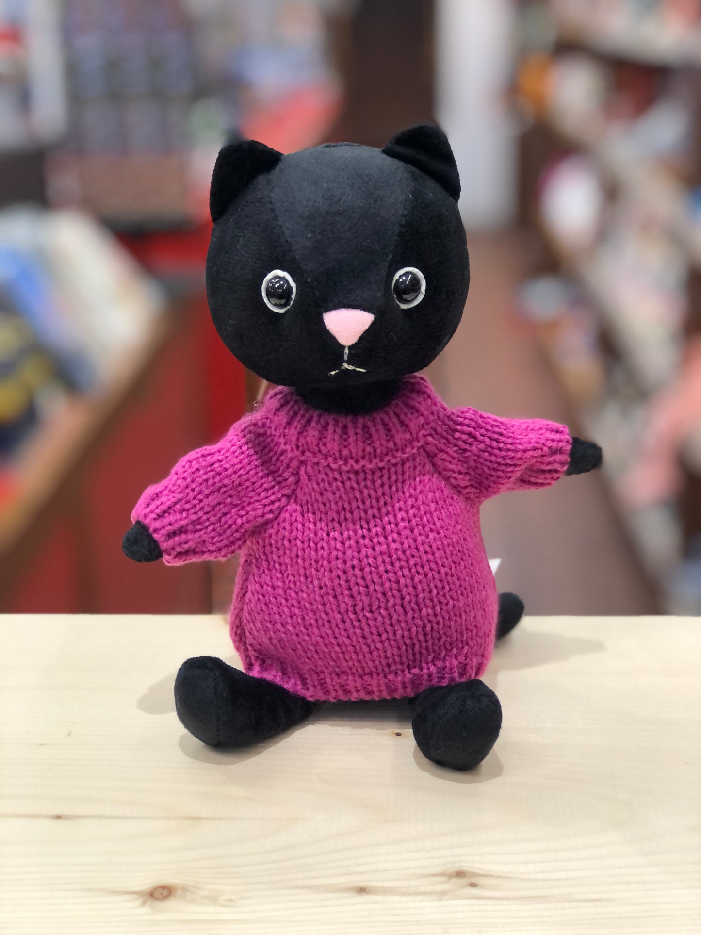 Jellycat Fuchsia Knitten Kitten Plush 9"