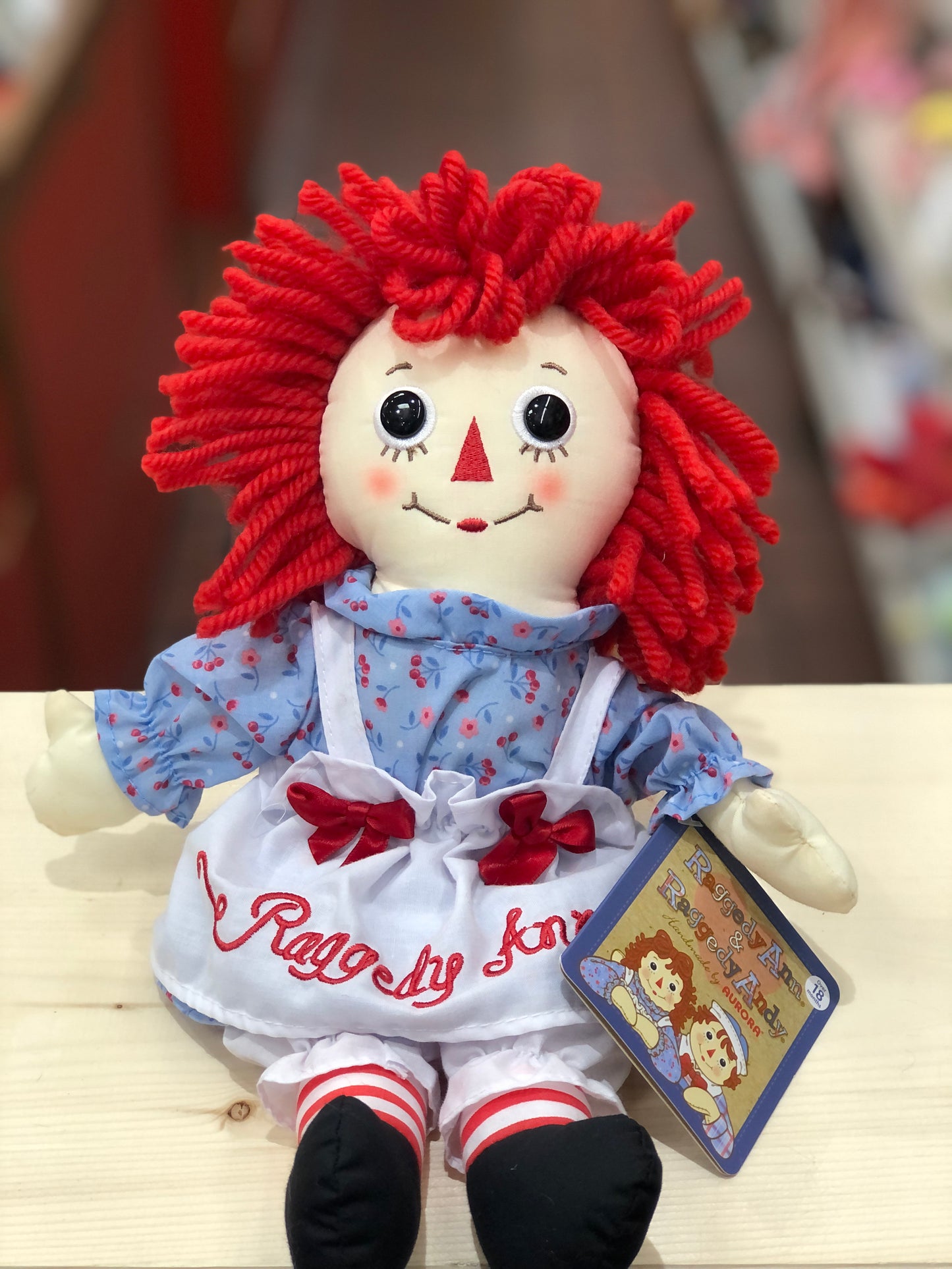 Aurora Medium Classic Raggedy Ann Doll Plush 12"