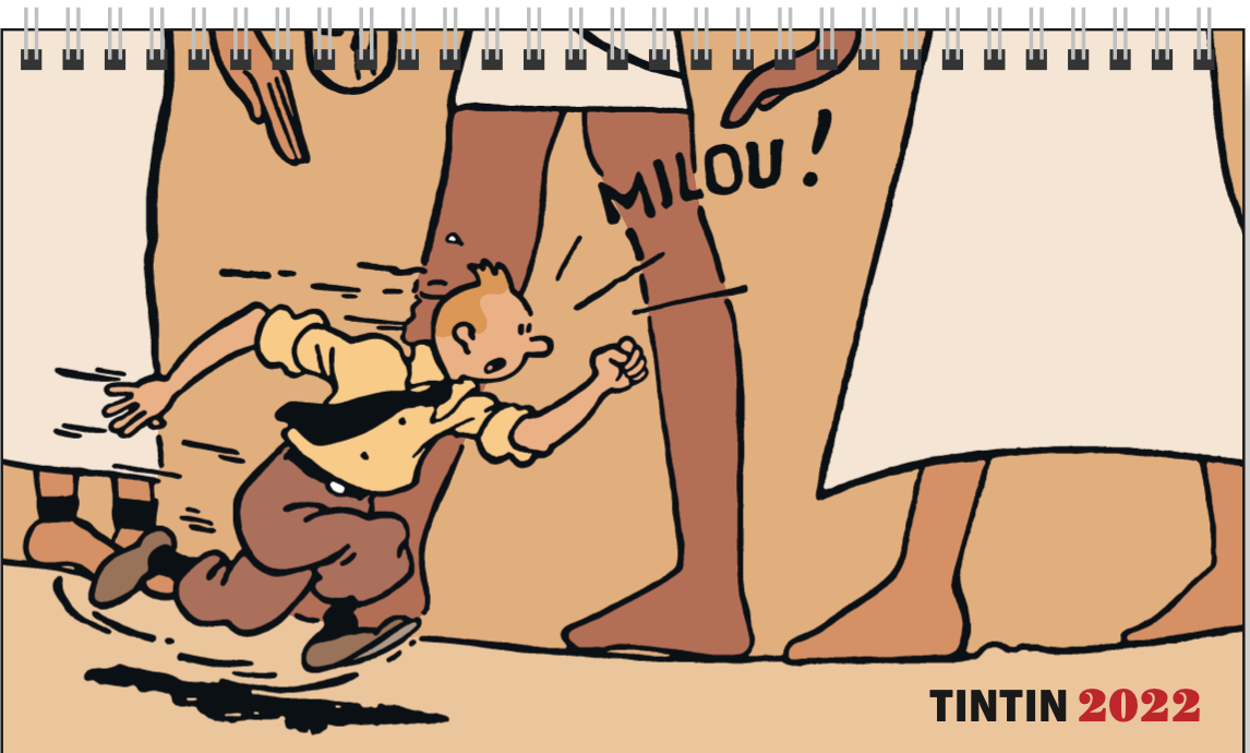 2022 Tintin Desk Calendar 2022. 21cm x 12.5cm