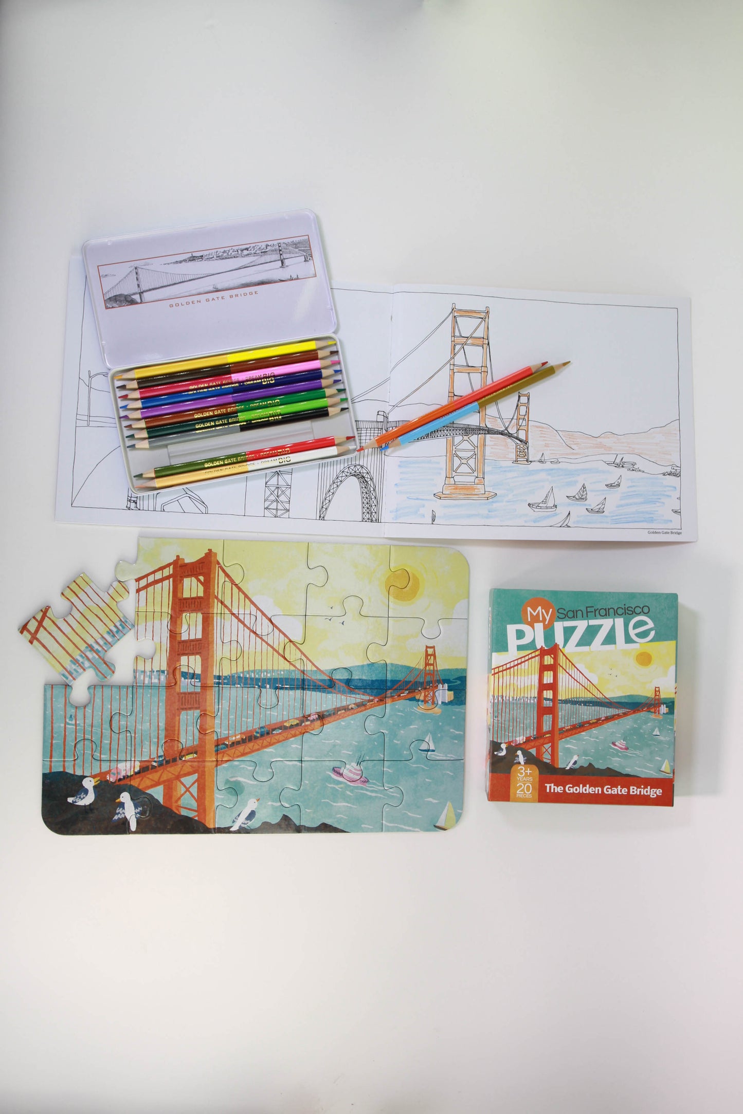 Color and Puzzle Your Way Through San Francisco Gift Box Set