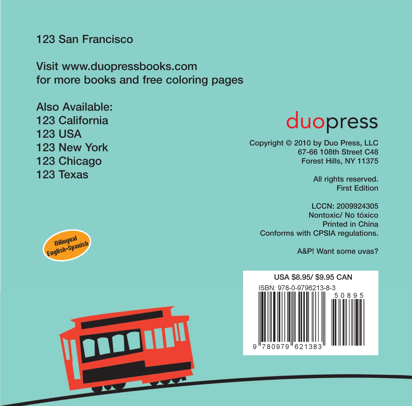 1 2 3 San Francisco Board Book