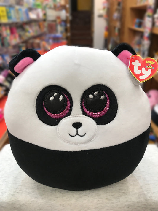 Ty Squish-a-Boo Medium Bamboo Black And White Panda Plush 10"