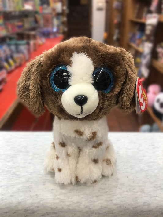 Ty Beanie Boo Muddles Brown and White Dog Plush 6"