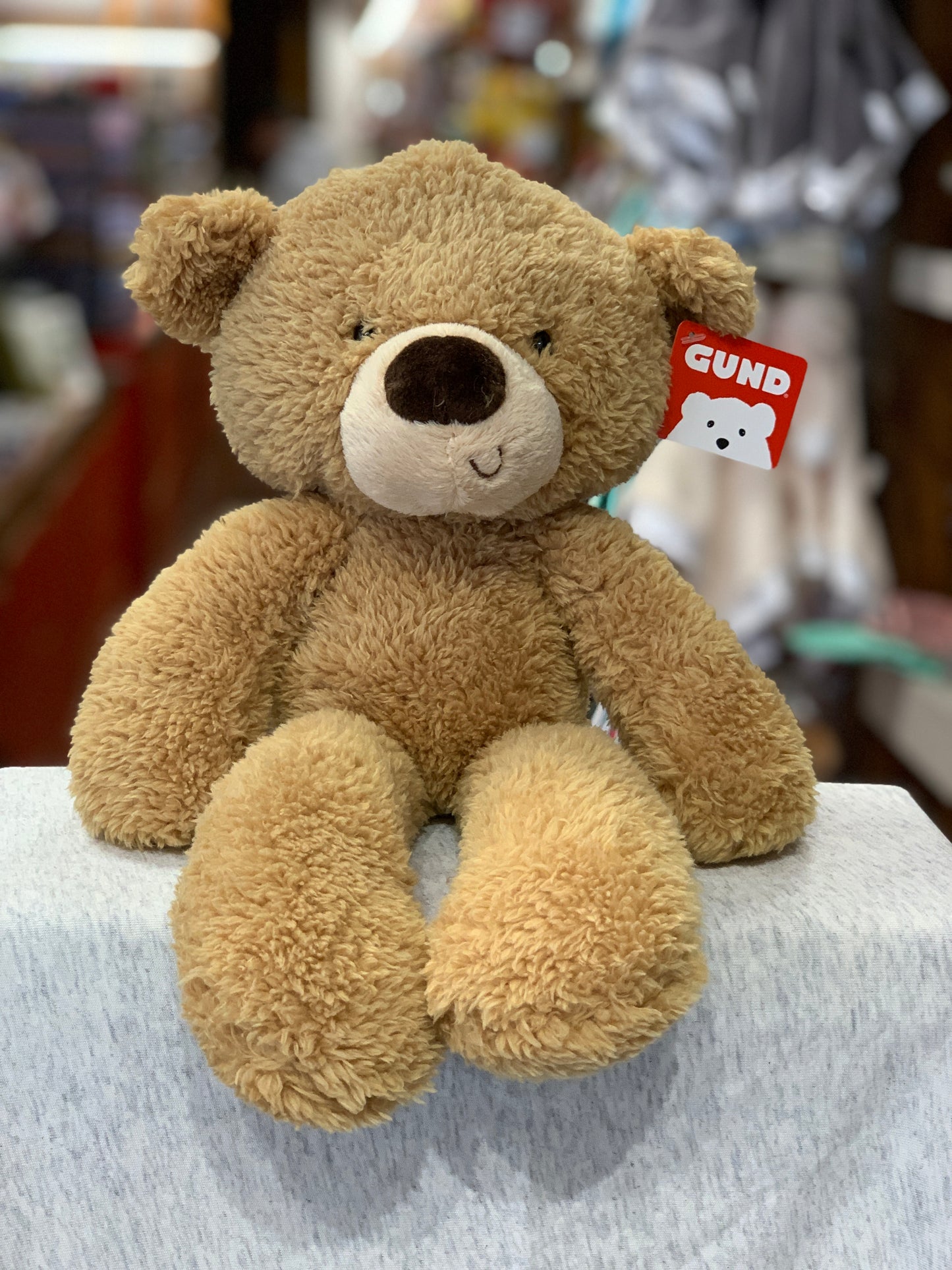 Gund Fuzzy Bear Beige Plush 13.5"