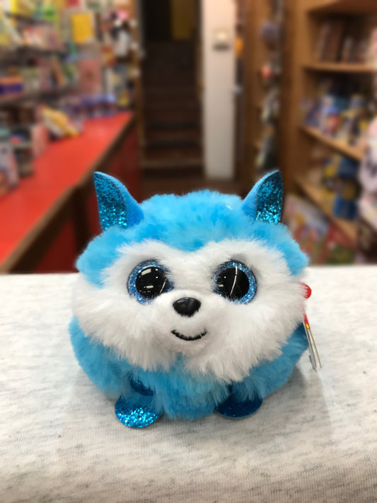 Ty Puffies Prince Blue Husky Plush 4"