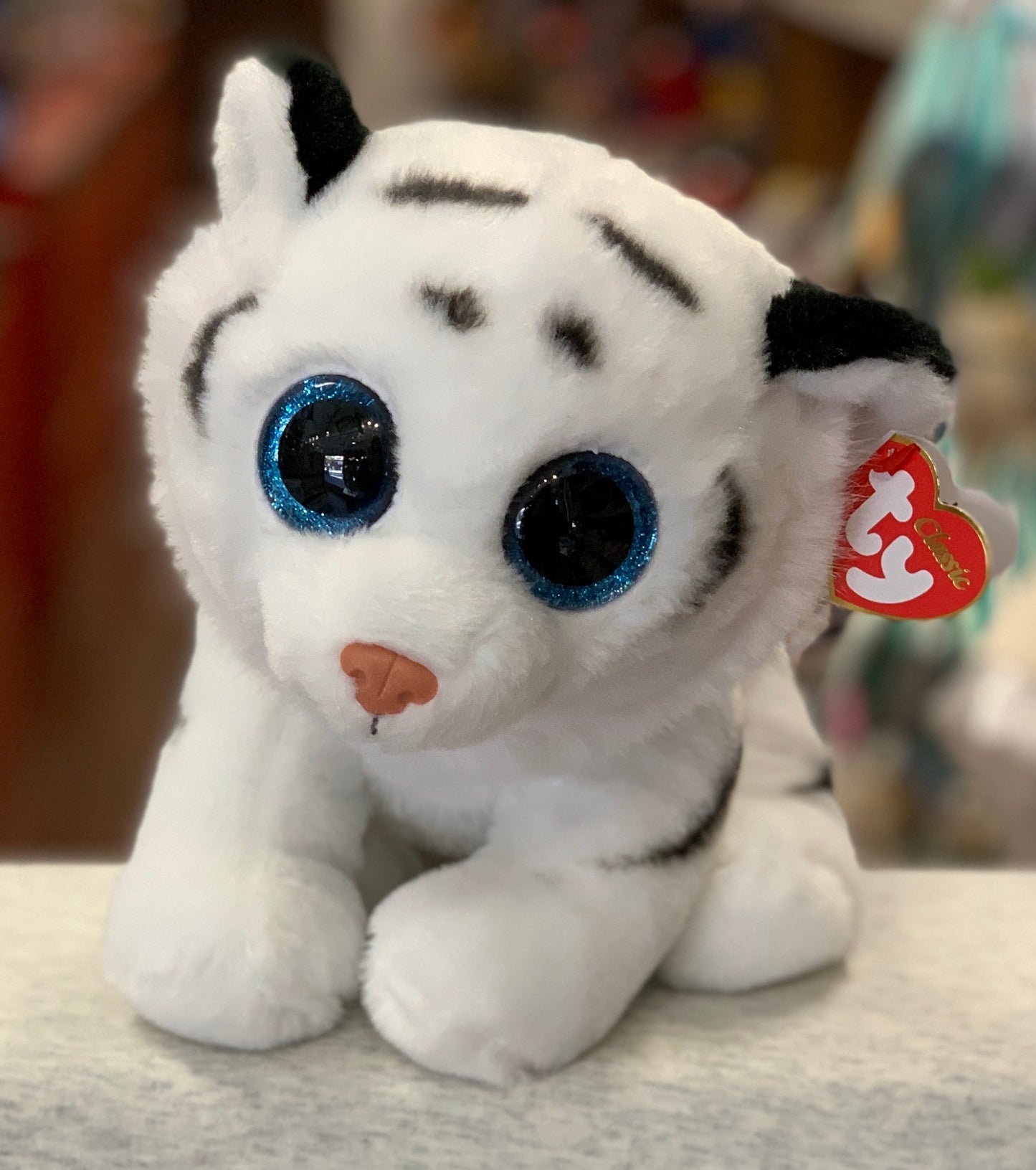 Ty Original Beanie Babies Medium Tundra Tiger Plush 13”