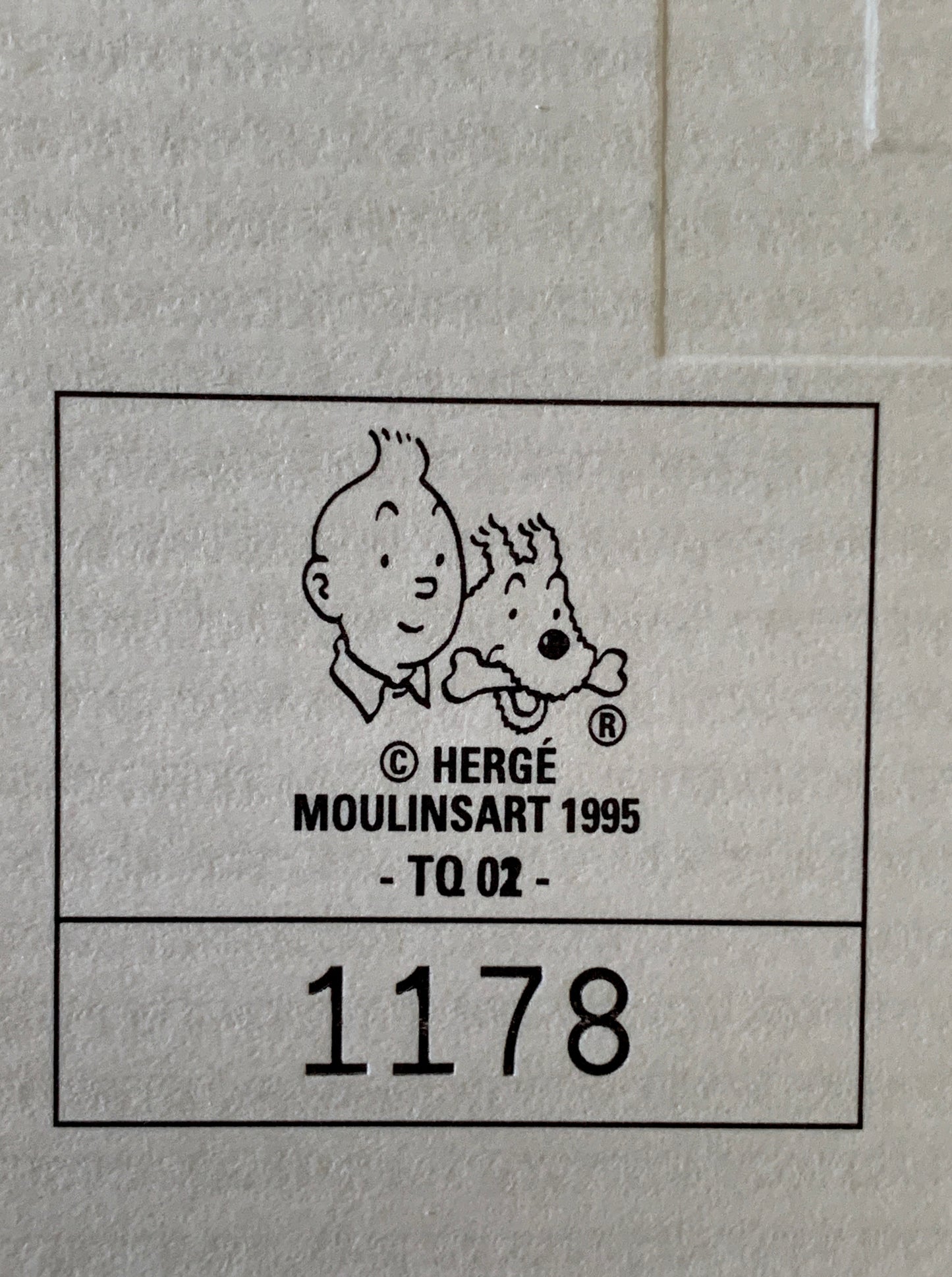 Tintin Lithograph “-TQ 02-“Le Lotus Bleau 1995